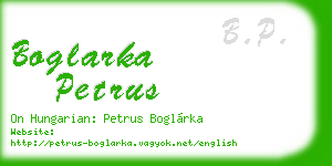 boglarka petrus business card